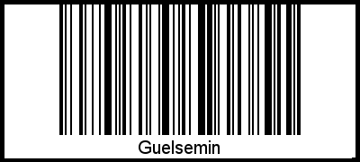 Guelsemin als Barcode und QR-Code
