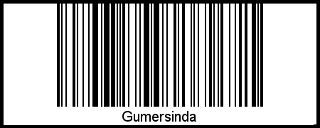 Barcode des Vornamen Gumersinda