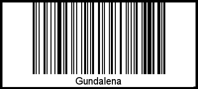 Barcode des Vornamen Gundalena