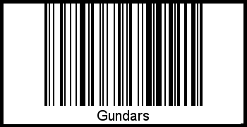 Der Voname Gundars als Barcode und QR-Code