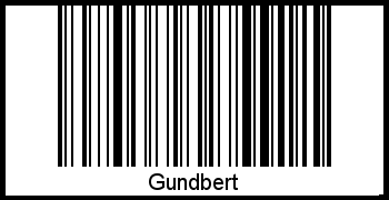 Der Voname Gundbert als Barcode und QR-Code