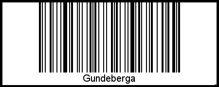 Gundeberga als Barcode und QR-Code