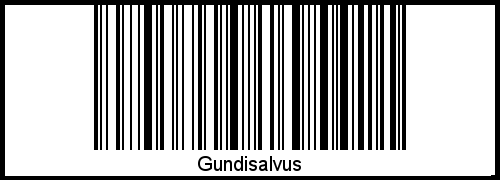Der Voname Gundisalvus als Barcode und QR-Code