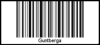 Guntberga als Barcode und QR-Code