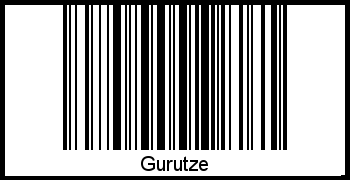 Barcode des Vornamen Gurutze