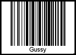 Gussy als Barcode und QR-Code