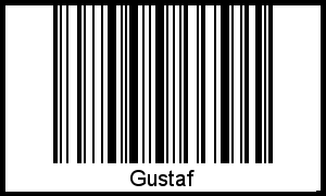 Barcode des Vornamen Gustaf