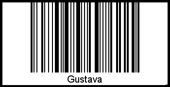 Der Voname Gustava als Barcode und QR-Code