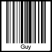 Barcode des Vornamen Guy