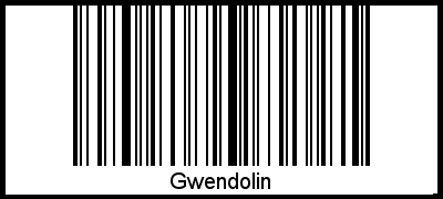 Interpretation von Gwendolin als Barcode