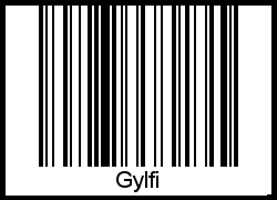 Gylfi als Barcode und QR-Code