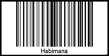 Barcode des Vornamen Habimana