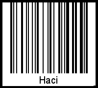 Barcode des Vornamen Haci
