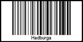 Interpretation von Hadburga als Barcode