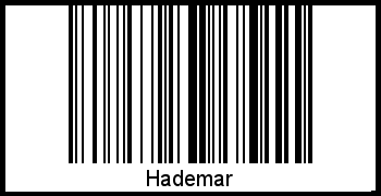 Der Voname Hademar als Barcode und QR-Code