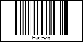 Barcode des Vornamen Hadewig