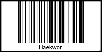 Interpretation von Haekwon als Barcode