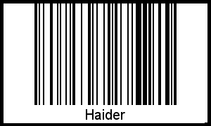 Der Voname Haider als Barcode und QR-Code