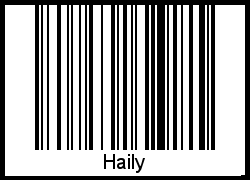 Der Voname Haily als Barcode und QR-Code