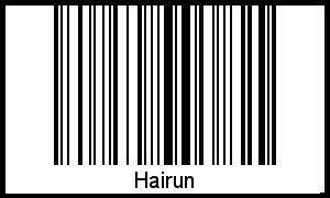 Hairun als Barcode und QR-Code