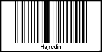 Interpretation von Hajredin als Barcode