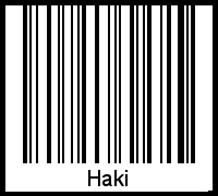 Interpretation von Haki als Barcode