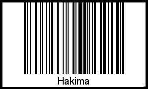 Barcode des Vornamen Hakima