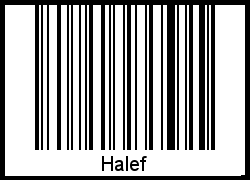 Interpretation von Halef als Barcode