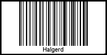 Interpretation von Halgerd als Barcode