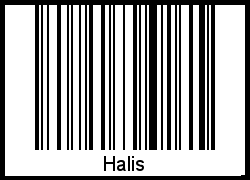 Barcode des Vornamen Halis