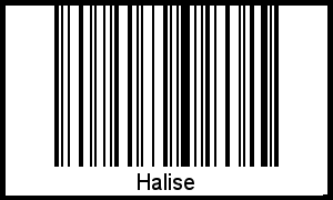 Der Voname Halise als Barcode und QR-Code