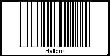 Barcode des Vornamen Halldor
