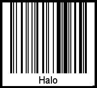Halo als Barcode und QR-Code