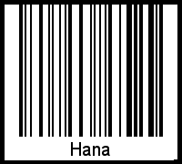 Hana als Barcode und QR-Code