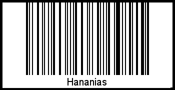 Barcode des Vornamen Hananias