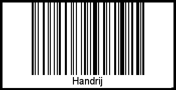 Interpretation von Handrij als Barcode