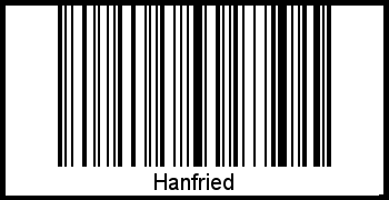 Der Voname Hanfried als Barcode und QR-Code
