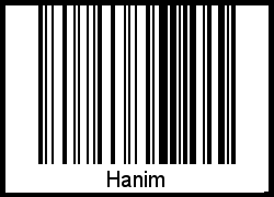 Der Voname Hanim als Barcode und QR-Code