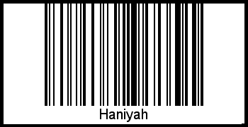 Interpretation von Haniyah als Barcode
