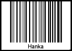 Barcode des Vornamen Hanka