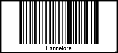 Hannelore als Barcode und QR-Code