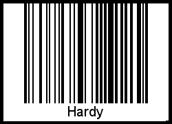 Der Voname Hardy als Barcode und QR-Code