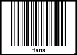 Barcode des Vornamen Haris