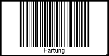 Interpretation von Hartung als Barcode