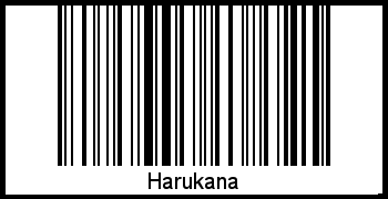Der Voname Harukana als Barcode und QR-Code