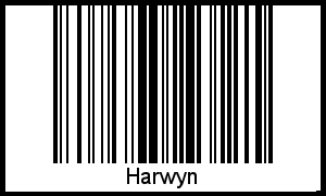 Der Voname Harwyn als Barcode und QR-Code