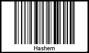 Hashem als Barcode und QR-Code