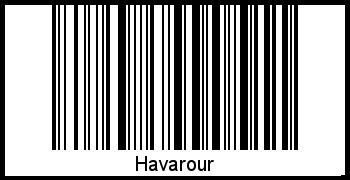 Barcode des Vornamen Havarour