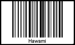 Der Voname Hawami als Barcode und QR-Code