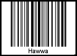 Barcode des Vornamen Hawwa